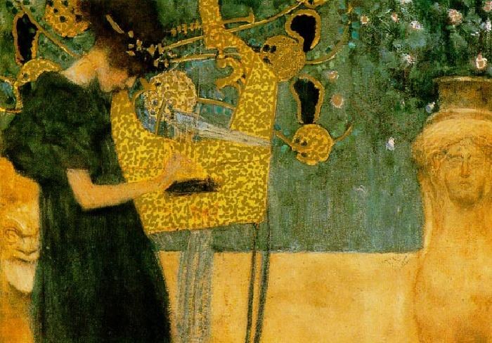 Gustav Klimt The Music (gold foil)